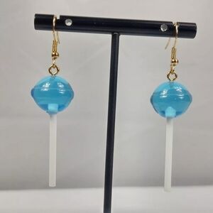 Light Blue Dum Dum Lollipop Drop Dangle Womens‎ Earrings